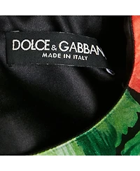 Pre-Owned Dolce & Gabbana Women's Black Floral Print Satin Puff Sleeve Mini Dress