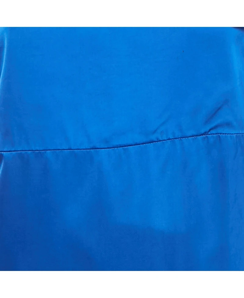 Pre-Owned Stella Mccartney Women's Blue Satin One Shoulder Mini Dress