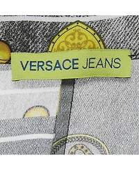Pre-Owned Versace Women's Jeans Grey Printed Crepe Tunic Top