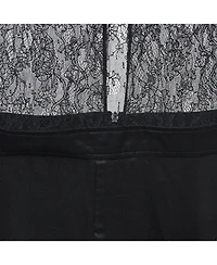 Pre-Owned Dolce & Gabbana Women's Pre-Owned D&g Black Lace And Satin Flared Short Dress