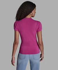 Bcbg Women's Tulip Sleeve Cinch Waist Pull-On Top