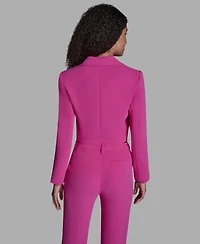 Bcbg Women's Cropped Double Breasted Collared Jacket