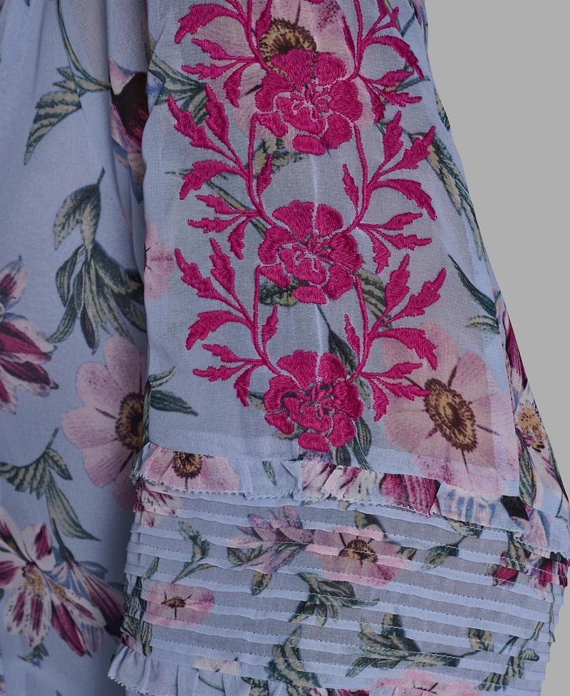 Bcbg Women's Long-Sleeve Tie Detail Pull-On Top