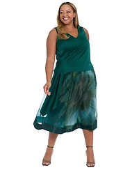 Muse Plus Asymmetrical Pleated Top