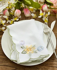 Elrene Embroidered Floral Napkins, Set of 4