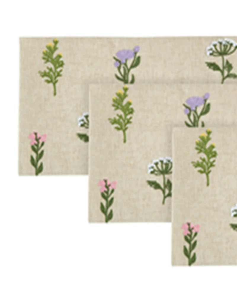 Elrene Embroidered Wildflower Placemats, Set of 4