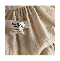 Pre-Owned Isabel Marant Women's Etoile Off White Embroidered Ruffled Oversized Top