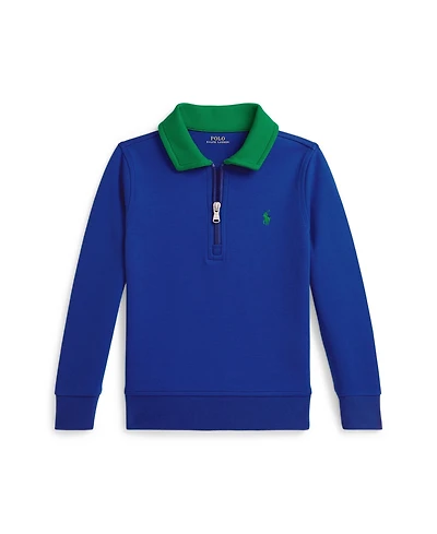 Polo Ralph Lauren Boys' 2T-7 Double-Knit Collared Sweatshirt