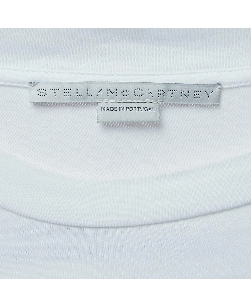 Pre-Owned Stella Mccartney Women's White Graphic Print Half Sleeve T-Shirt