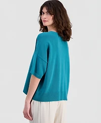 Eileen Fisher Women's Crew Neck Pull-On Top