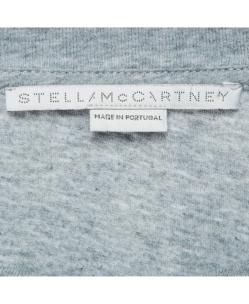 Pre-Owned Stella Mccartney Women's Grey 'all Is Love' Cotton Ruched T-Shirt