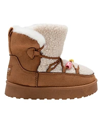 Bebe Girls' Toddler 5T-10T Lace-Up Winter Boots