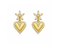 Hollywood Sensation Bloom Heart Drop Earrings