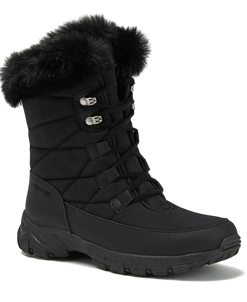 Lands' End Women's Wide Width Expedition Trail Waterproof Lace Up Snow Boots