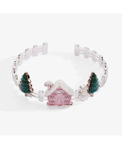 Alex and Ani Pink Christmas Gingerbread House Cuff