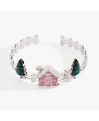 Alex and Ani Pink Christmas Gingerbread House Cuff