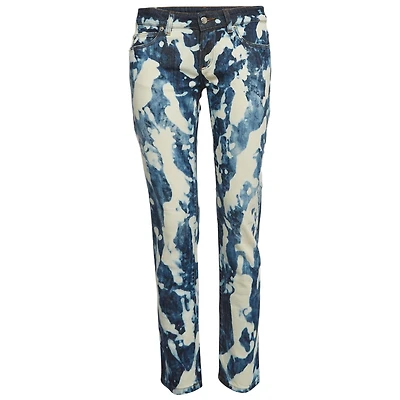 Pre-Owned Alexander Mcqueen Women's Bleached Effect Denim Jeans
