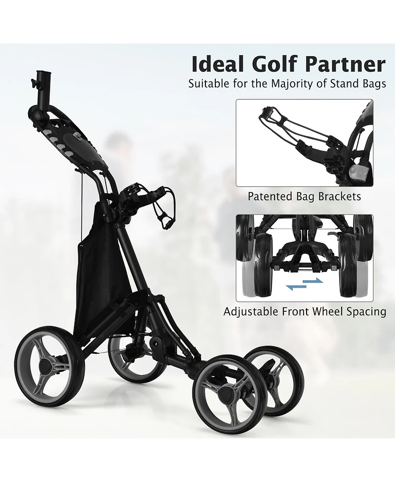 Givimo Golf Push Pull Cart with Foot Brake