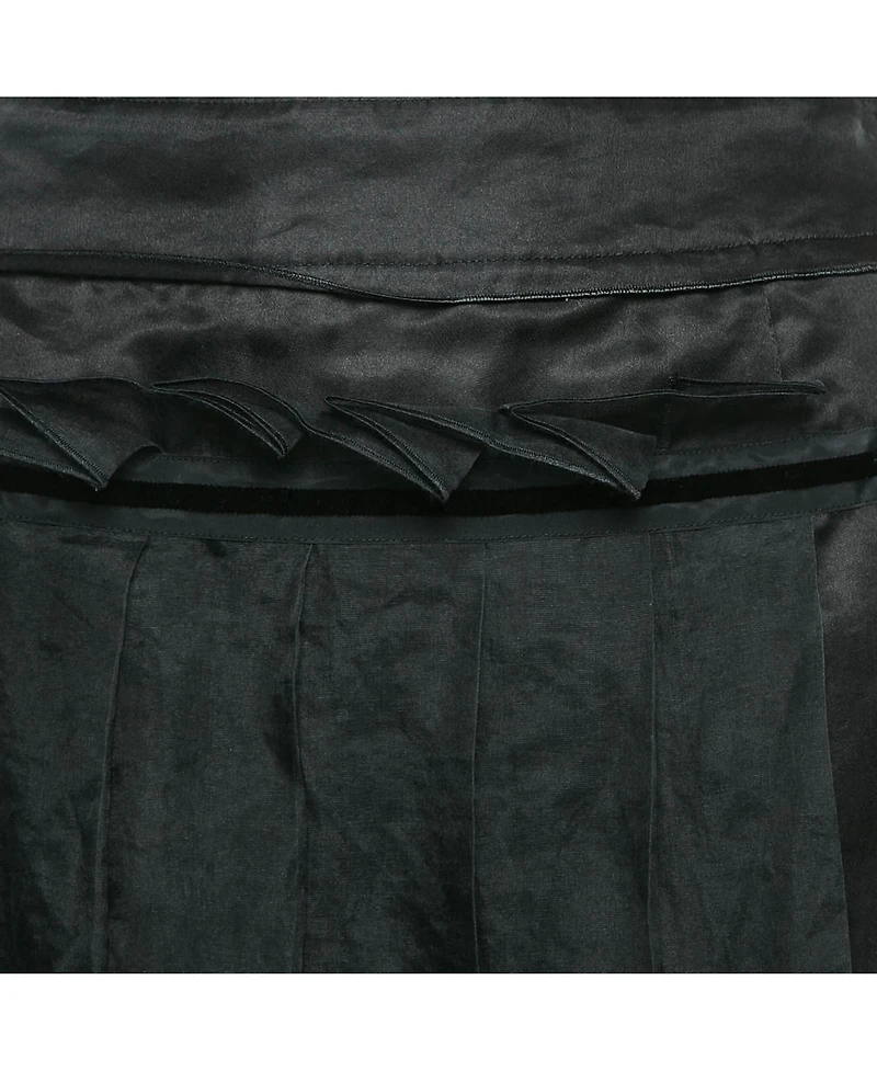 Pre-Owned Dolce & Gabbana Women's Black Crepe Pleated Mini Skirt