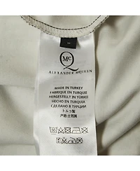 Pre-Owned Alexander Mcqueen Women's Pre-Owned Mcq By Alexander Mcqueen Black Jersey Printed Pencil Midi Skirt