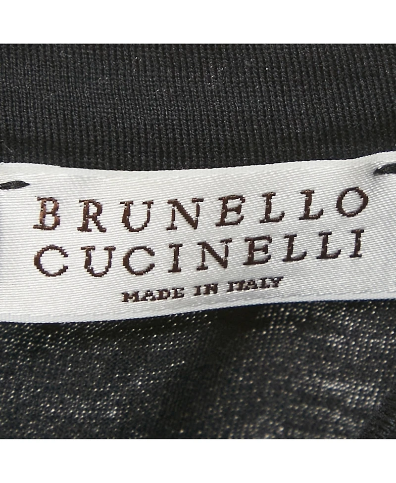 Pre-Owned Brunello Cucinelli Women's Satin Jersey Monili Detail Top