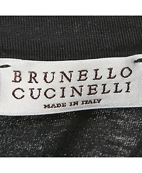 Pre-Owned Brunello Cucinelli Women's Satin Jersey Monili Detail Top