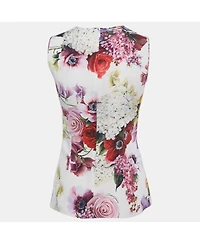 Pre-Owned Dolce & Gabbana Women's Floral Print Silk Sleeveless Top