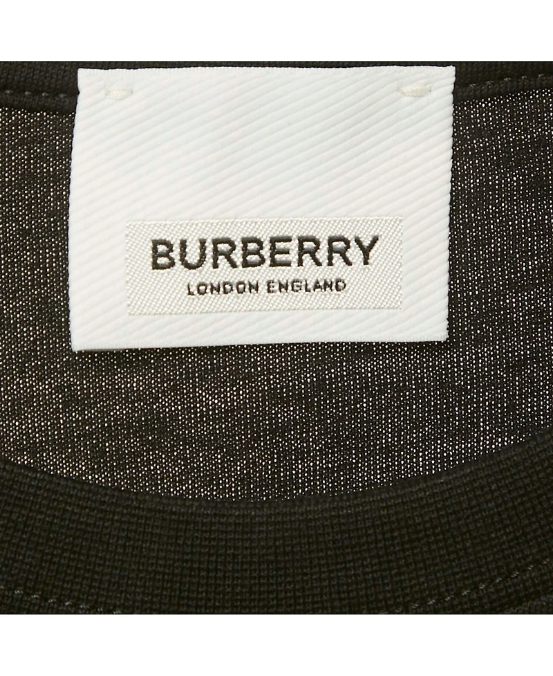 Pre-Owned Burberry Women's Black Logo Embroidered Jersey T-Shirt