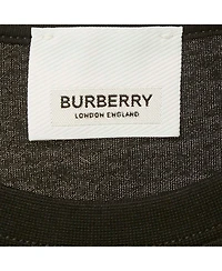 Pre-Owned Burberry Women's Black Logo Embroidered Jersey T-Shirt