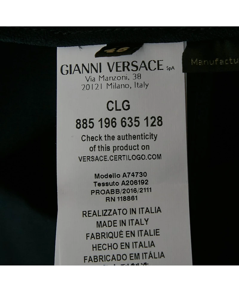 Pre-Owned Versace Women's Navy Blue Knit Knee Length Skirt