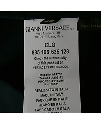 Pre-Owned Versace Women's Navy Blue Knit Knee Length Skirt