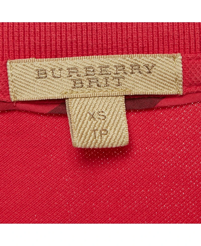 Pre-Owned Burberry Women's BritCotton Pique Polo T-Shirt