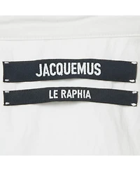 Pre-Owned Jacquemus Women's Viscose Tie-Up Detail Le Raphia Blouse