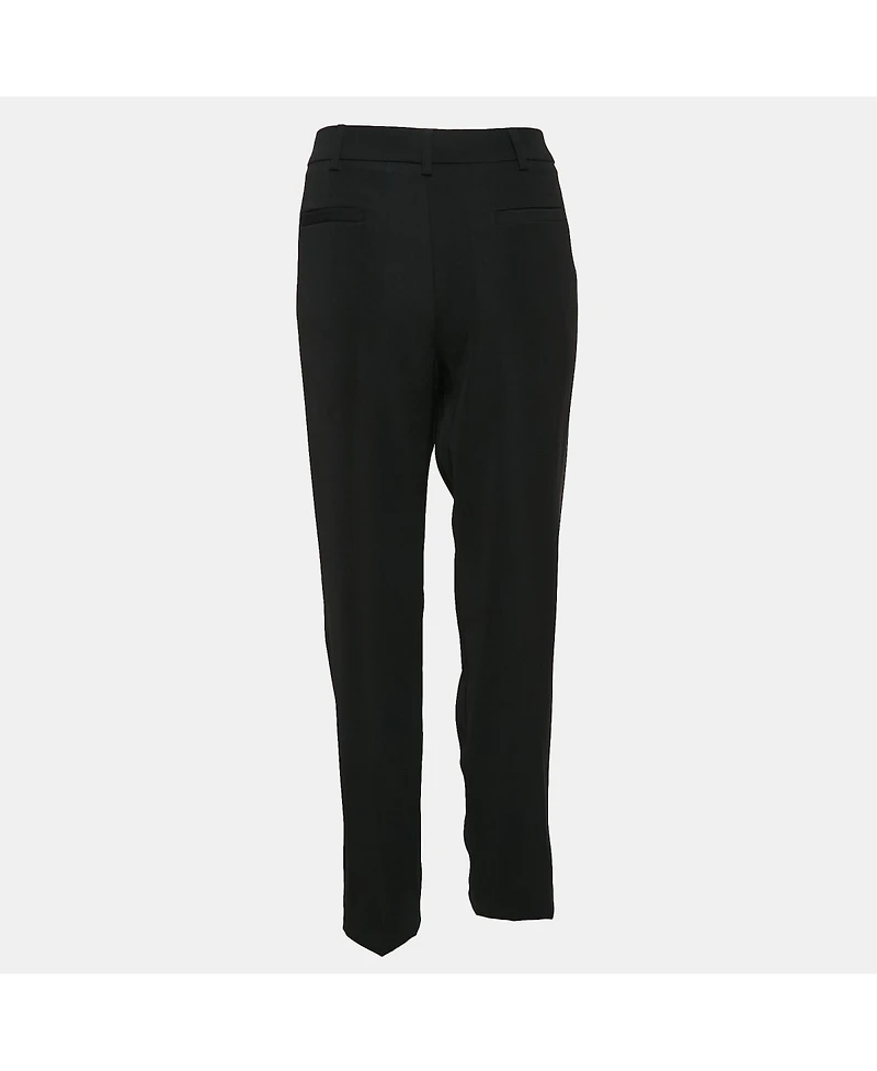 Pre-Owned Versace Women's Pre-Owned Versus Versace Black Crepe Safety Pin Detail Trousers
