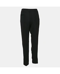 Pre-Owned Versace Women's Pre-Owned Versus Versace Black Crepe Safety Pin Detail Trousers