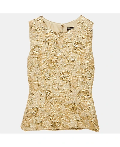 Pre-Owned Dolce & Gabbana Women's Lurex Sleeveless Blouse