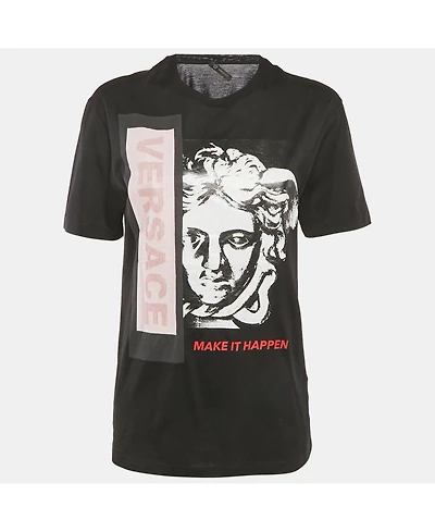 Pre-Owned Versace Women's Make It Happen Print Cotton T-Shirt