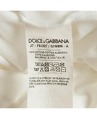 Pre-Owned Dolce & Gabbana Women's White Printed Cotton T-Shirt