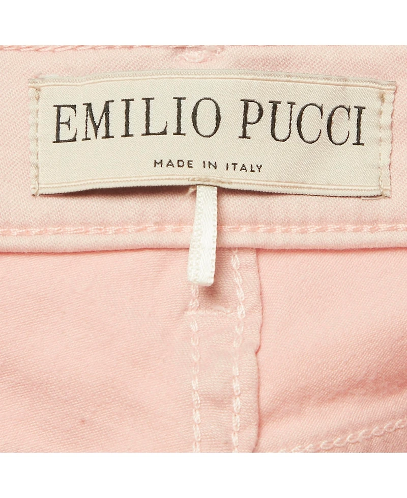 Pre-Owned Emilio Pucci Women's Pink Cotton Low Jeans