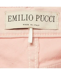 Pre-Owned Emilio Pucci Women's Pink Cotton Low Jeans