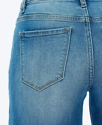 Bayeas Women's Mid-Rise Floor-Length Wide-Leg Regular-Fit Jeans