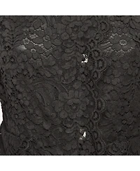 Pre-Owned Dolce & Gabbana Women's Black Floral Lace Button Front Jacket