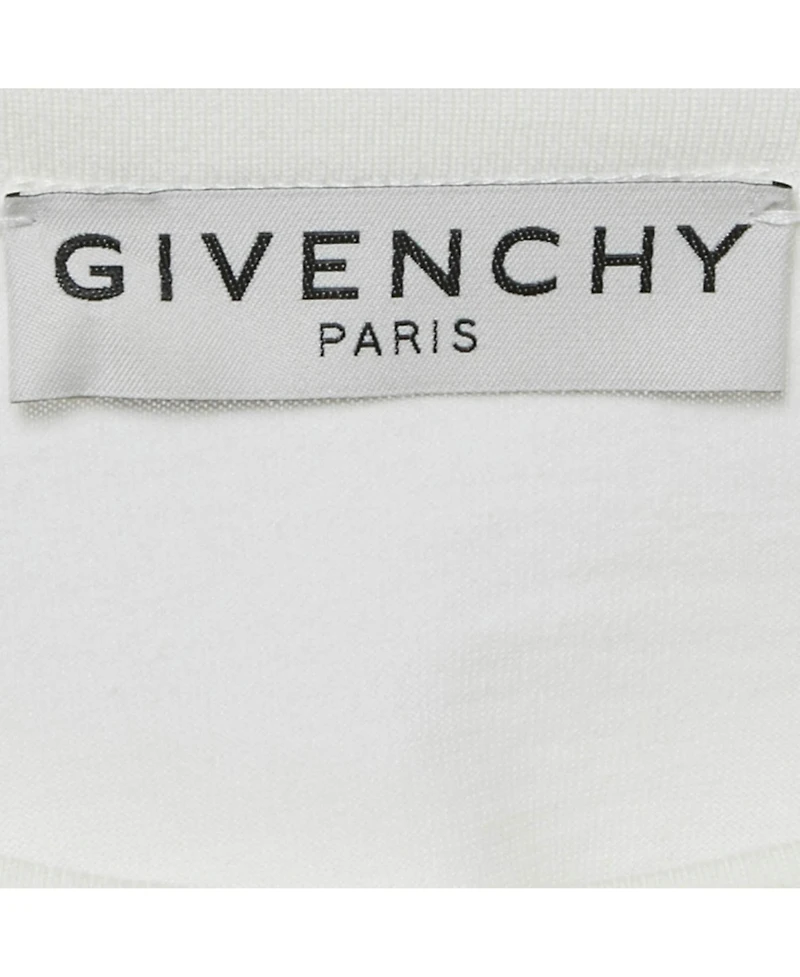 Pre-Owned Givenchy Women's White Floral Print Jersey Beaded T-Shirt