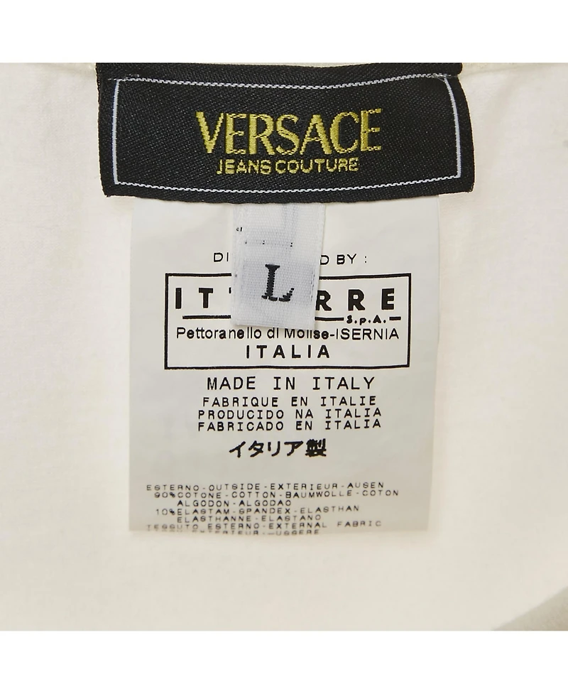 Pre-Owned Versace Women's Jeans Couture Printed Cotton Knit Tank Top