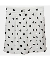 Pre-Owned Dolce & Gabbana Women's White Polka Dot Print Silk Mini Skirt