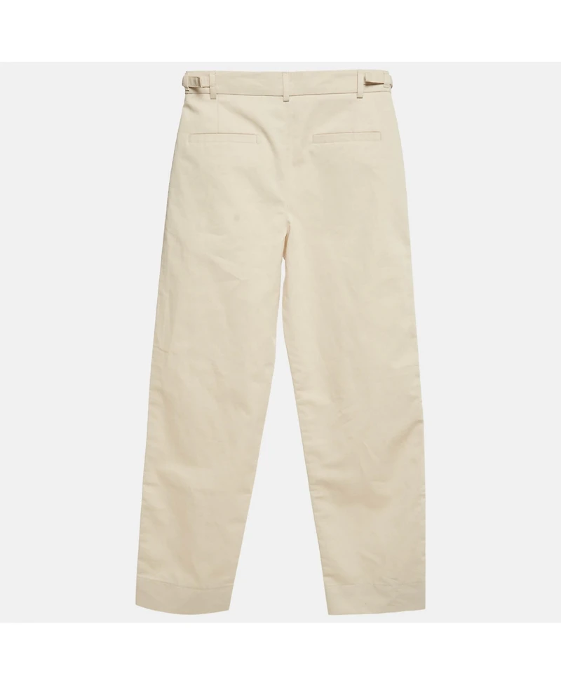 Pre-Owned Jacquemus Men's Beige Cotton Straight Leg Trousers