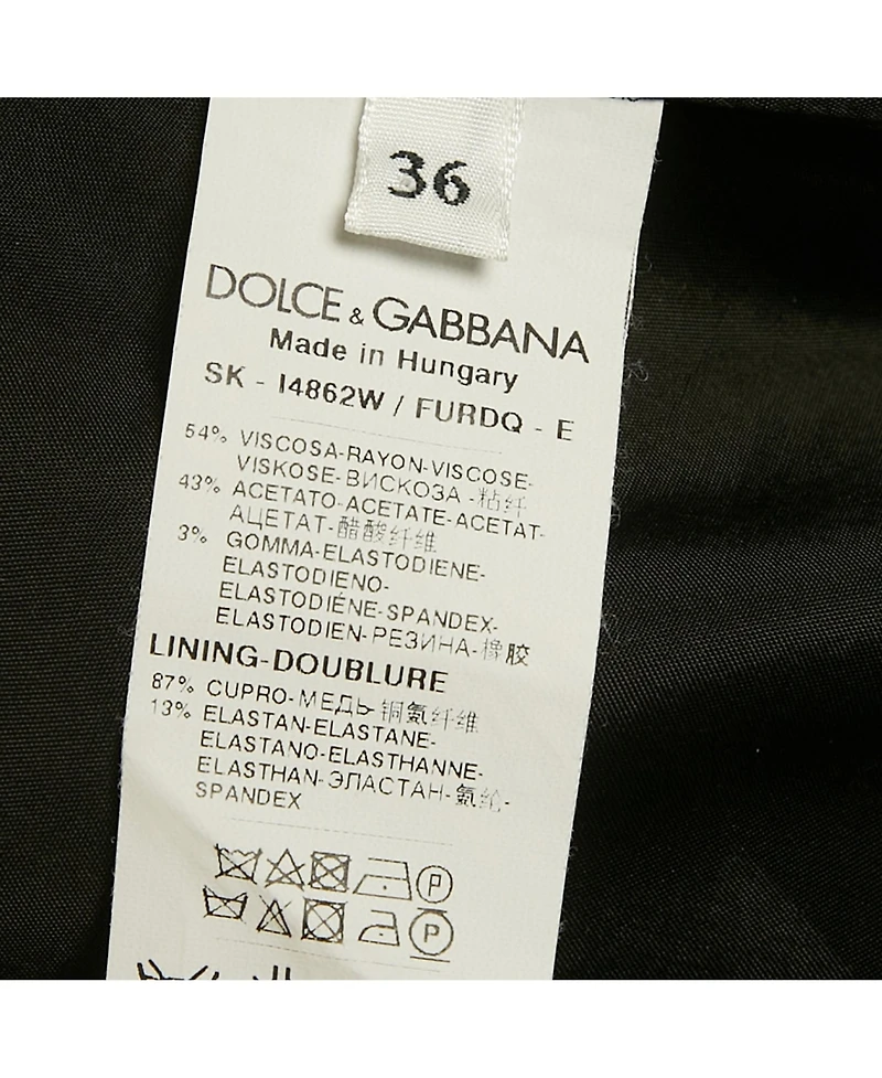 Pre-Owned Dolce & Gabbana Women's Black Crepe Pencil Skirt
