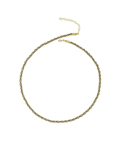 Spero London Women's Handmade Rope Braided Sterling Silver Beaded Chain Necklace