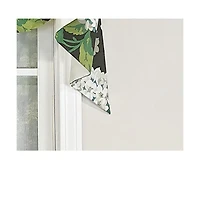 Rlf Home Hydrangea Empire Valance Navy 2-Scoop. 54"W X 25"L For windows up to 48"W