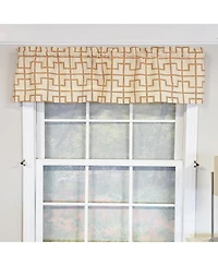 Rlf Home 100% Cotton High Quality Torres Tailored Window Valance with 1.5" Rod Pocket 50" W X 12" L Cream